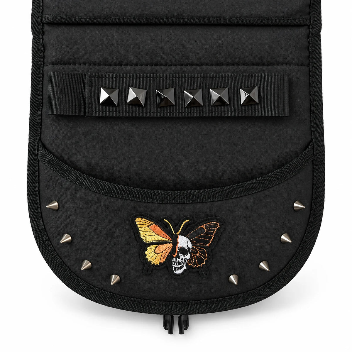 CarryColor Road Cowboy skull moth embroidery and stud detail