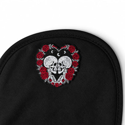 CarryColor Rose of Death skull and roses bottom embroidery detail