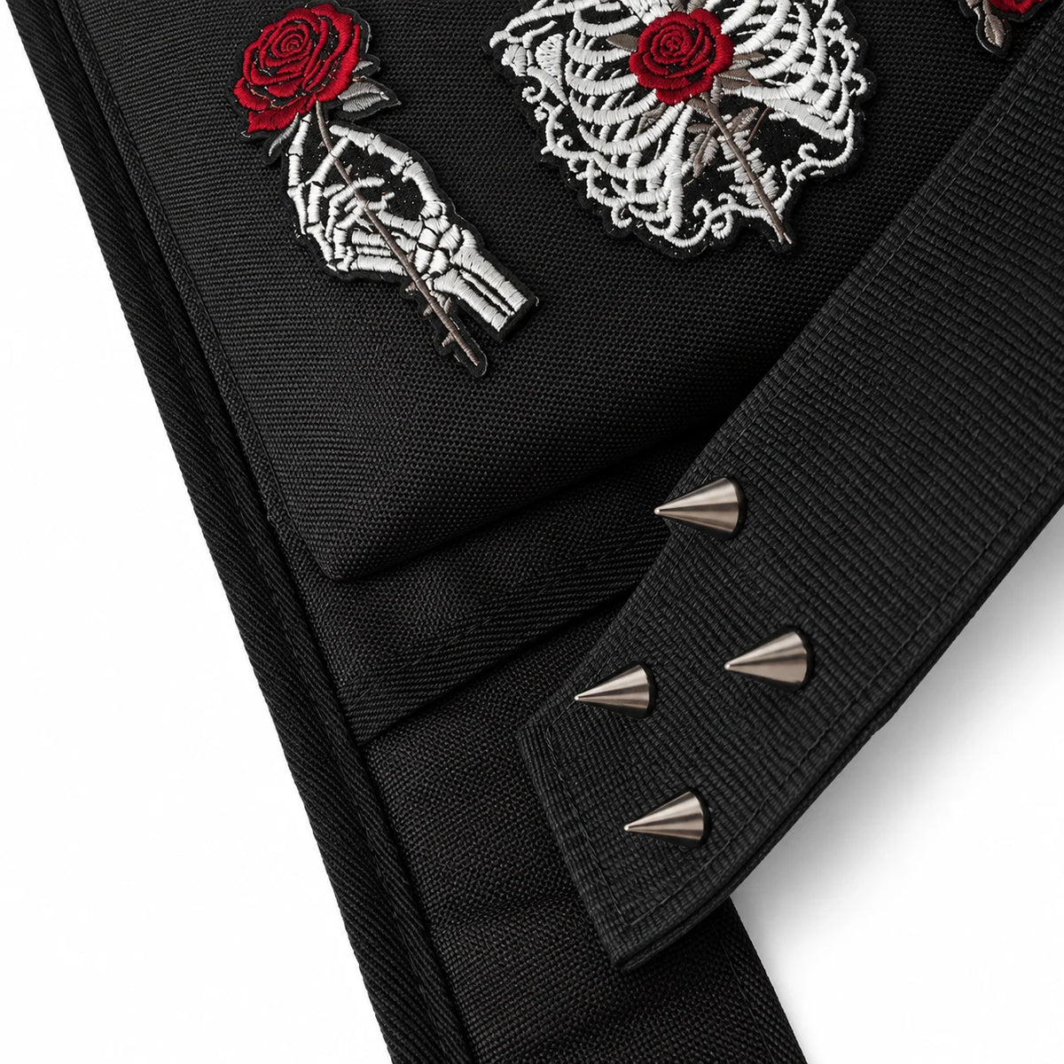 CarryColor Rose of Death metal stud retention flap detail