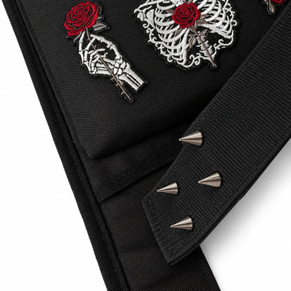 CarryColor Rose of Death metal stud retention flap detail