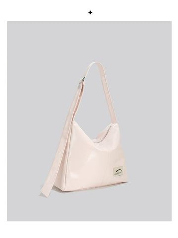 Women's Minimalist Hobo Shoulder Bag with Zip Closure