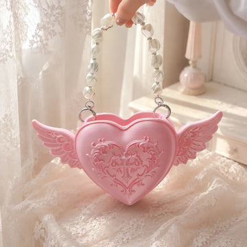 Women's Heart-Shaped Winged Shoulder Bag